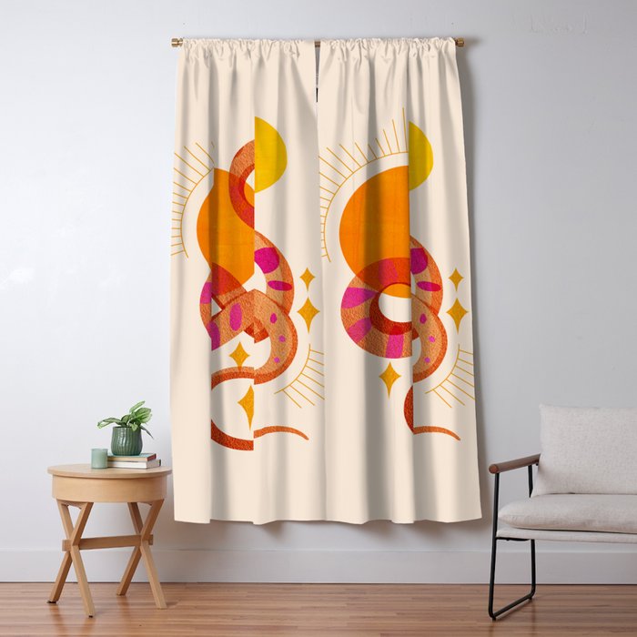 Abstraction_SUN_MOON_SNAKE_Minimalism_001 Window Curtain Gallery Image 5