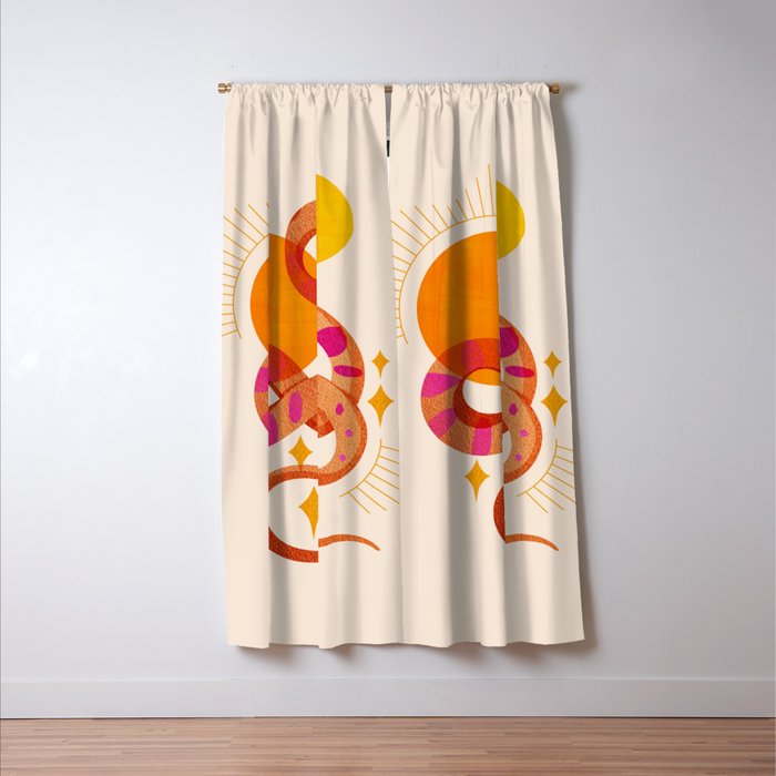 Abstraction_SUN_MOON_SNAKE_Minimalism_001 Window Curtain Gallery Image 3