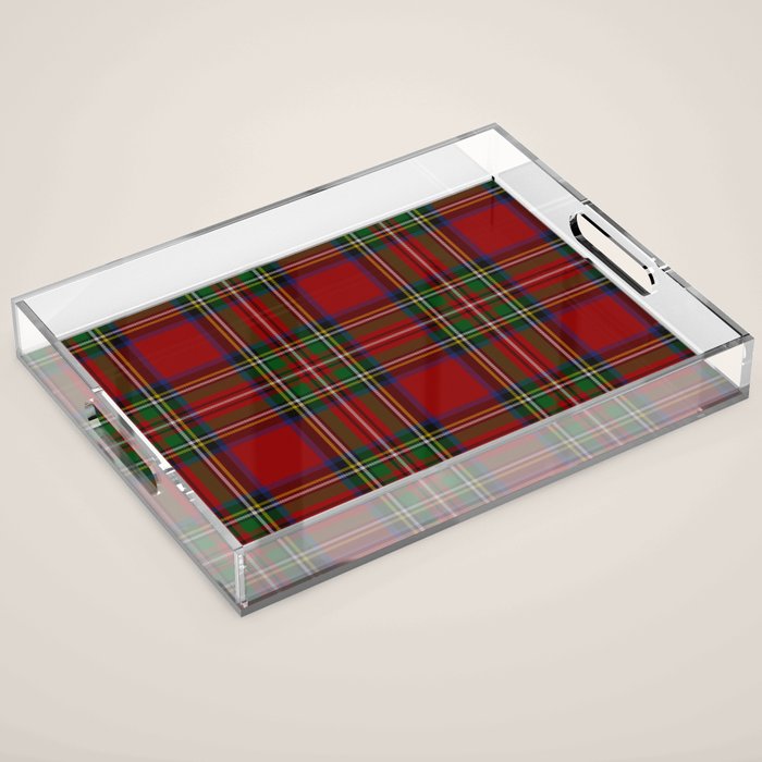 Royal Stewart Tartan Clan Acrylic Tray Gallery Image 1