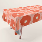 Bold Flower - Red and Peach Tablecloth Gallery Image 1