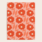 Bold Flower - Red and Peach Poster Gallery Image 4
