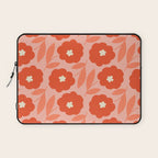 Bold Flower - Red and Peach Laptop Sleeve Gallery Image 1