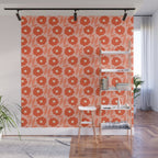 Bold Flower - Red and Peach Wall Mural Gallery Image 1