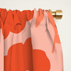 Bold Flower - Red and Peach Window Curtain Gallery Image 2
