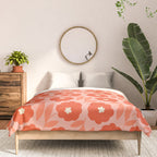 Bold Flower - Red and Peach Comforter Gallery Image 3