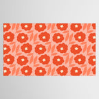 Bold Flower - Red and Peach Tablecloth Gallery Image 2