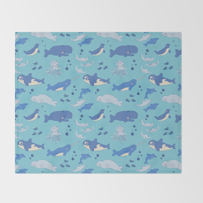Sweet Sea Life Throw Blanket Gallery Image 2