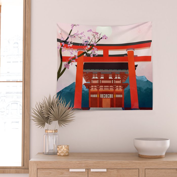 kyoto japan travel Wall Tapestry Gallery Image 2
