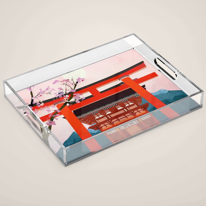 kyoto japan travel Acrylic Tray Gallery Image 1