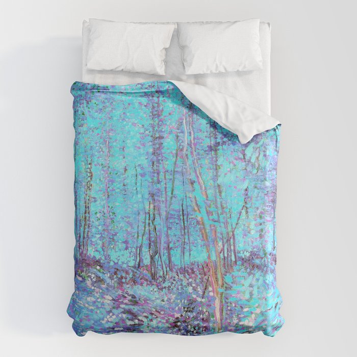 Van Gogh Trees & Underwood Aqua Lavender Duvet Cover Gallery Image 1