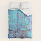 Van Gogh Trees & Underwood Aqua Lavender Comforter Gallery Image 6