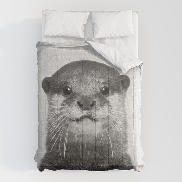 Otter - Black & White Comforter Gallery Image 6