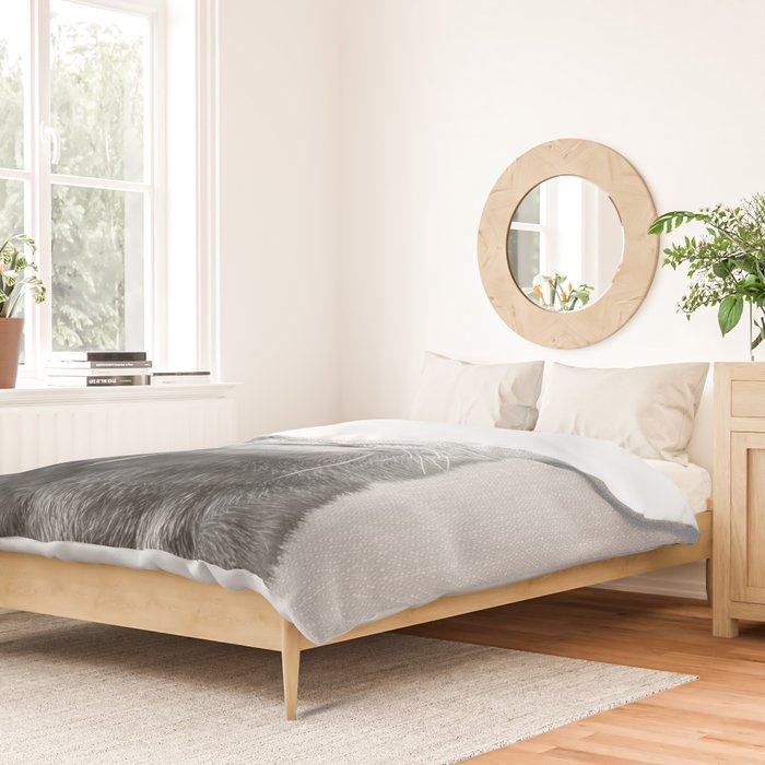 Otter - Black & White Duvet Cover Gallery Image 2