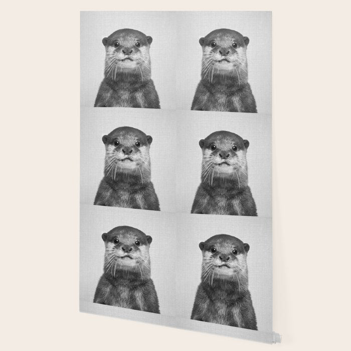 Otter - Black & White Wallpaper Gallery Image 2