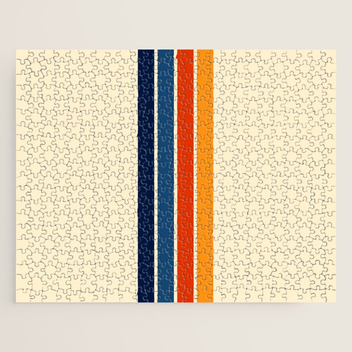 Classic Retro Stripes II Jigsaw Puzzle Gallery Image 1
