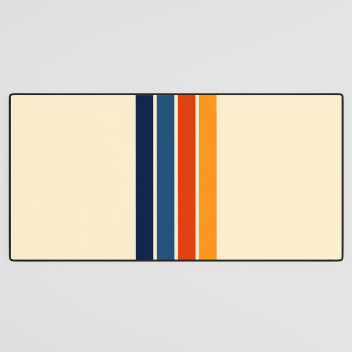Classic Retro Stripes II Desk Mat Gallery Image 3
