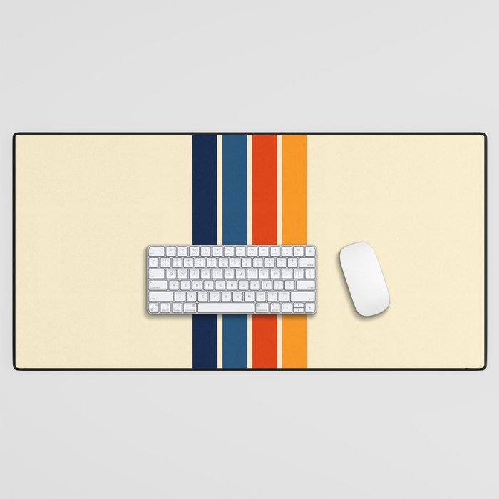 Classic Retro Stripes II Desk Mat Gallery Image 1