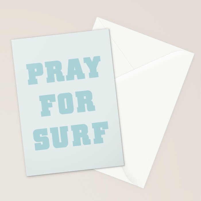 Pray For Surf Stationery Card Gallery Image 2