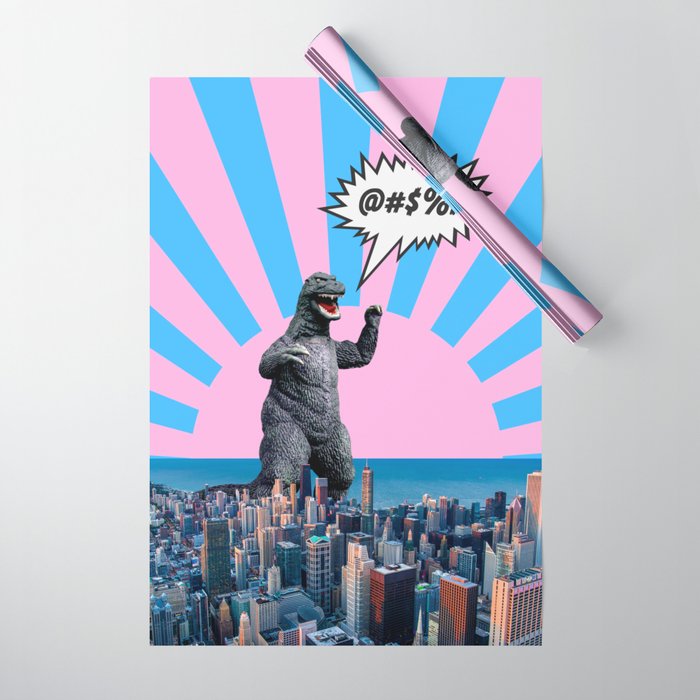 Monster in Town (@#%!) Wrapping Paper Gallery Image 1