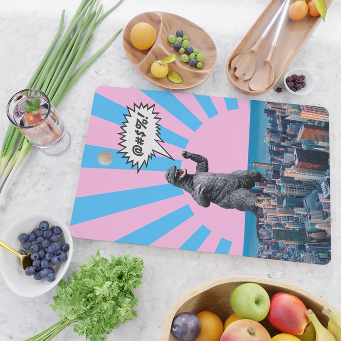 Monster in Town (@#%!) Cutting Board Gallery Image 2
