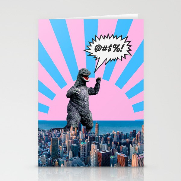 Monster in Town (@#%!) Stationery Card Gallery Image 1