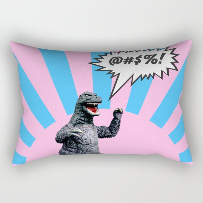 Monster in Town (@#%!) Rectangular Pillow Gallery Image 1