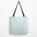 Light teal mid century modern sun pattern Tote Bag Gallery Image 2