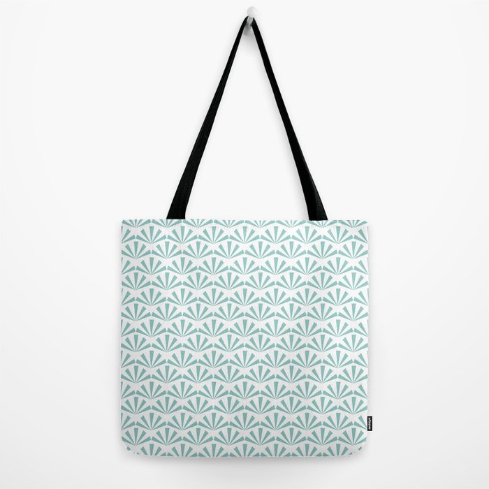 Light teal mid century modern sun pattern Tote Bag Gallery Image 2