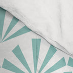 Light teal mid century modern sun pattern Comforter Gallery Image 4