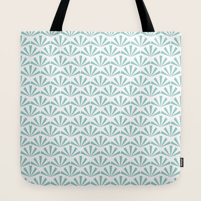 Light teal mid century modern sun pattern Tote Bag Gallery Image 2