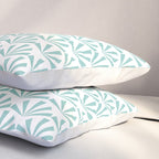 Light teal mid century modern sun pattern Pillow Sham Gallery Image 3