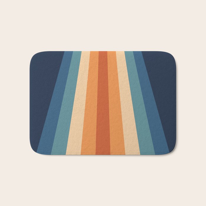 70's Retro Stripes Bath Mat Gallery Image 1