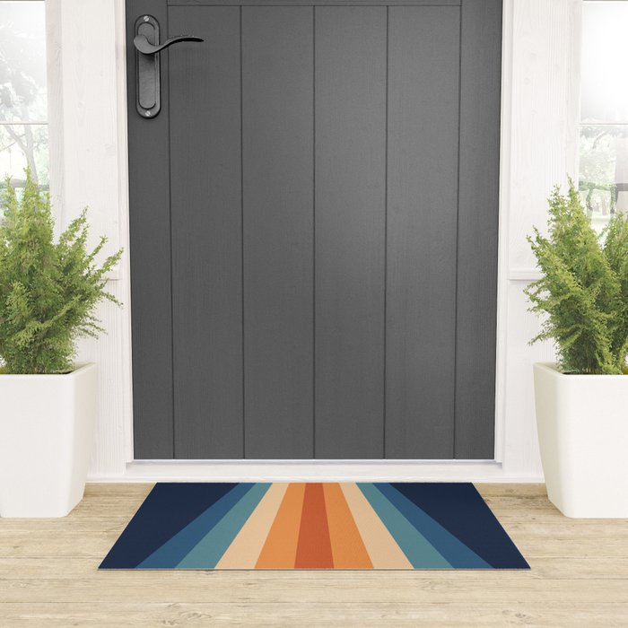 70's Retro Stripes Welcome Mat Gallery Image 3