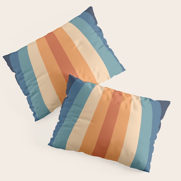 70's Retro Stripes Pillow Sham Gallery Image 1