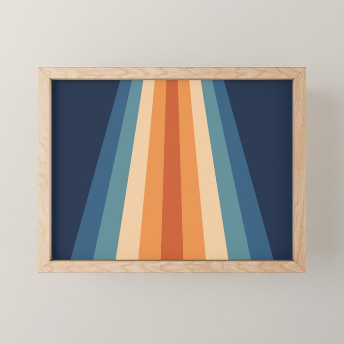 70's Retro Stripes Mini Art Print Gallery Image 1