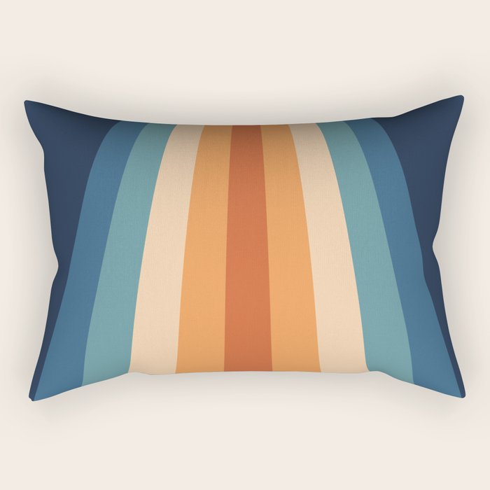 70's Retro Stripes Rectangular Pillow Gallery Image 1