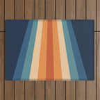 70's Retro Stripes Outdoor Rug Gallery Image 1