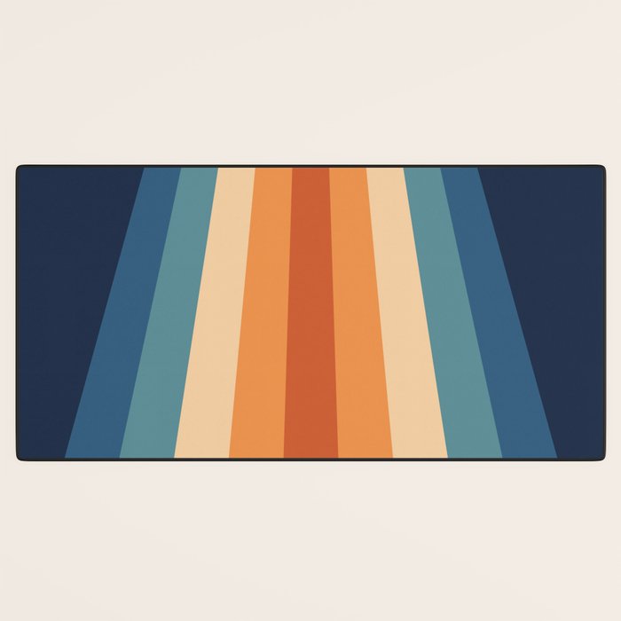 70's Retro Stripes Desk Mat Gallery Image 3