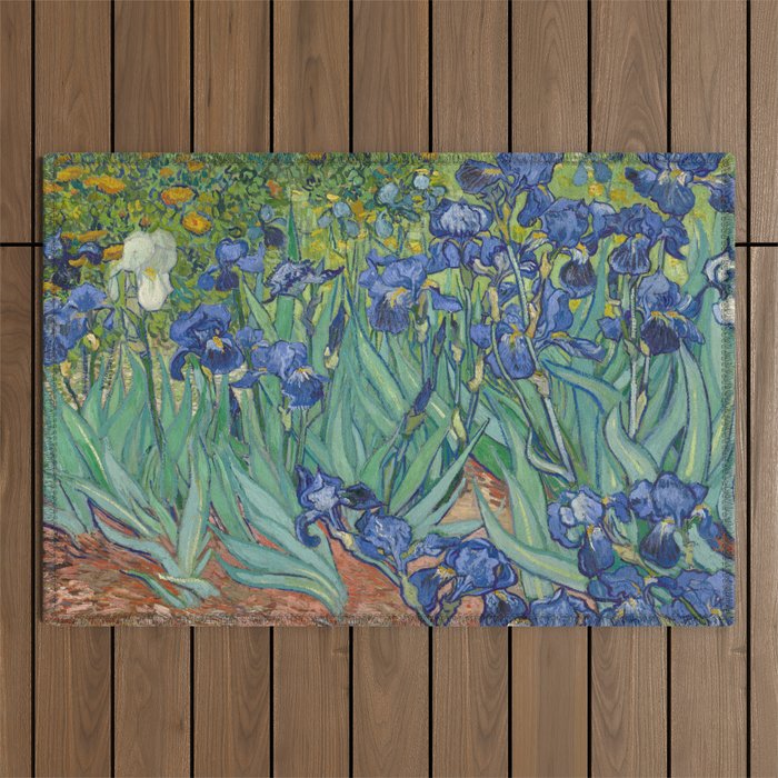 Irises, Vincent Van Gogh Outdoor Rug Gallery Image 1