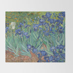 Irises, Vincent Van Gogh Throw Blanket Gallery Image 2