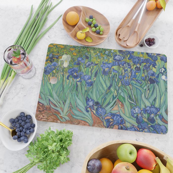 Irises, Vincent Van Gogh Cutting Board Gallery Image 2