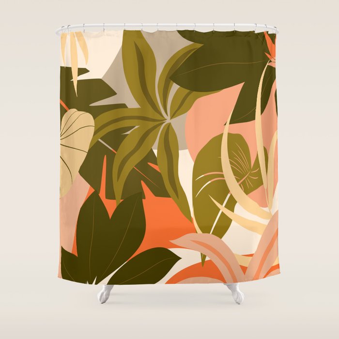 Jungle Abstract 22 Shower Curtain Gallery Image 1