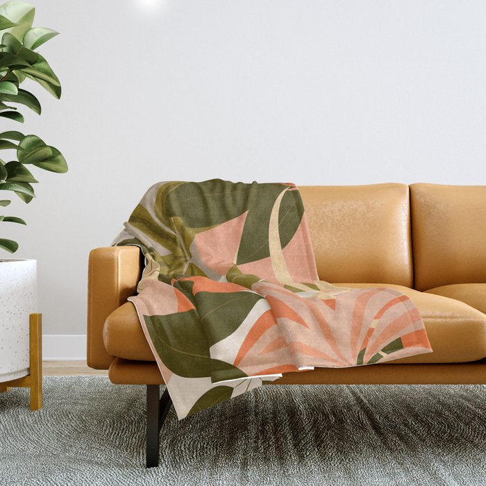 Jungle Abstract 22 Throw Blanket Gallery Image 1