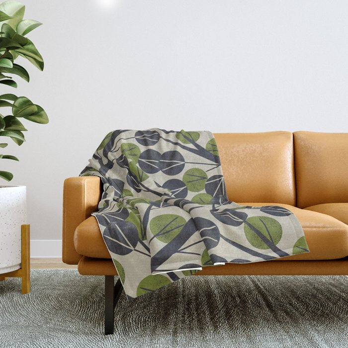 Minimal Branch Throw Blanket Gallery Image 1