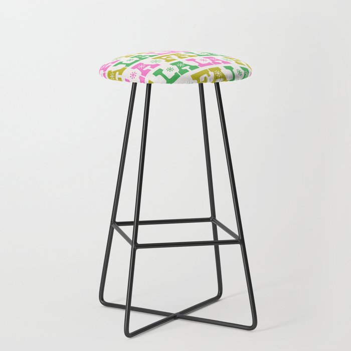 Fa La La- Pink & Green Stool Gallery Image 1
