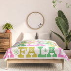 Fa La La- Pink & Green Comforter Gallery Image 3