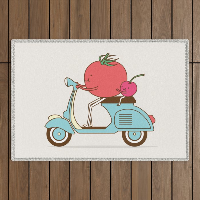 Cherry Tomato Outdoor Rug Gallery Image 1