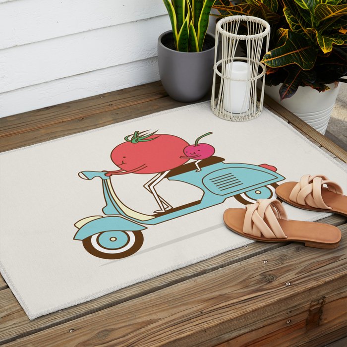 Cherry Tomato Outdoor Rug Gallery Image 2