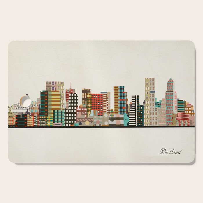 portland skyline Cutting Board Gallery Image 1