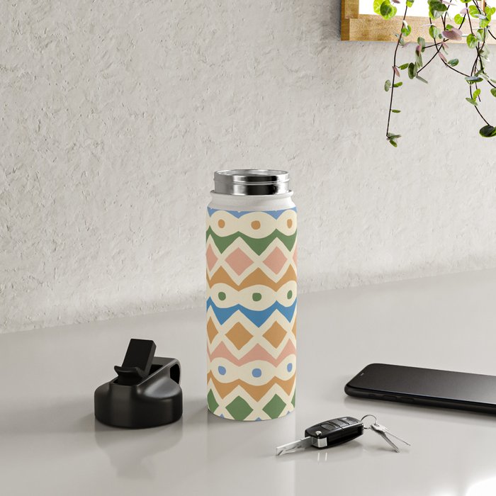 Simple Hand-cut Pattern #3 Water Bottle Gallery Image 4
